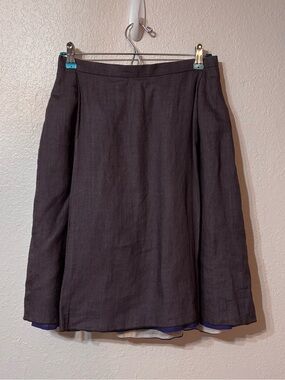 Kiltie Linen Above the Knee Full Skirt Size 6